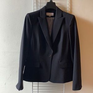 Calvin Klein Classic Fitted Suit Blazer - Black